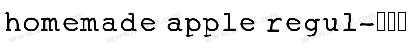 homemade apple regul字体转换